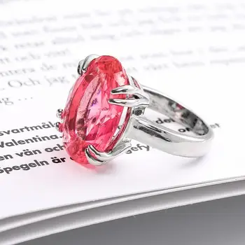 Rose пръстен с Кубическим цирконием с четири шипа Женски пръстен Банкет Годежен пръстен за чифт Модни аксесоари Дайте на приятелка, Подарък за рожден Ден 1