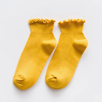 Нови японски чорапи Харадзюку на щиколотках Ежедневни памучни студентски чорапи за колеж Прекрасни Жени Момичета Сладки къдри Принцеса Студентски чорапи 1