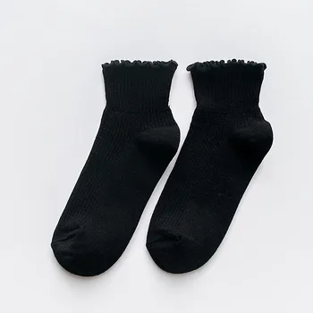 Нови японски чорапи Харадзюку на щиколотках Ежедневни памучни студентски чорапи за колеж Прекрасни Жени Момичета Сладки къдри Принцеса Студентски чорапи 2