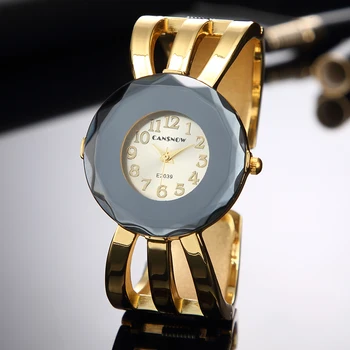 Нови модни дамски часовници Женски гривна Луксозна марка с огранкой от скъпоценни камъни Геометрично рокля от кристал Кварцов часовник Подарък Директна доставка Reloj Mujer 1