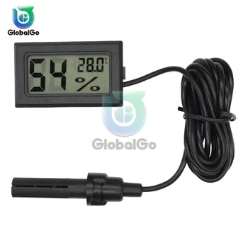Мини LCD Дигитален Термометър, Влагомер Температурата В помещението е Удобен Сензор за Температура, Влага Измервателни Уреди Кабел