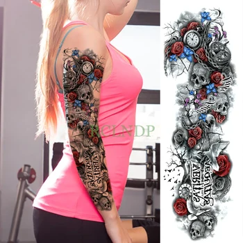 Ред 1бр роза змия превод вода татуировки етикети за жени гърди за тялото изкуство временна татуировка момиче талия гривна флаш татуировки цветя > Татуировки и боди арт / www.yorkshireclaims.co.uk 11