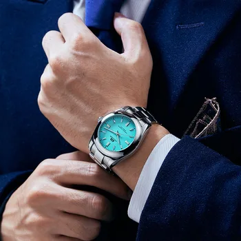 Ред 2019 часовници мъжки луксозна марка Kingnuos мъжки спортни часовници, водоустойчиви напълно стомана кварцов мъжки часовник (украса с малък циферблат) > Мъжки часовник / www.yorkshireclaims.co.uk 11