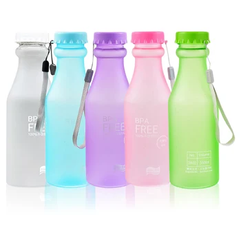 550 МЛ Бонбони Цвят BPA Безплатни Бутилки с Вода Запечатани Чаша За пиене Кана Спортна Бутилка за вода на открито За Пътуване Джогинг, Къмпинг