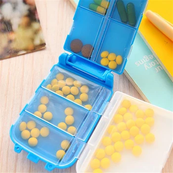 Мини-Сгъваема кутия за хапчета Лекарства За съхранение на таблетки Аптечка Организатор на Пътуването Титуляр за хапчета Инструмент за здравеопазването