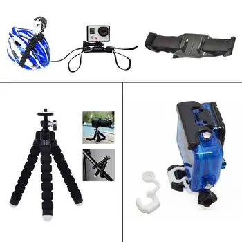 Аксесоари за спортни Видеокамери Budle Комплект за Gopro Hero 5 2 4 3+ SJ4000 SJ5000 SJ5000X Wifi 4K Външна Екшън-Камера За Гмуркане
