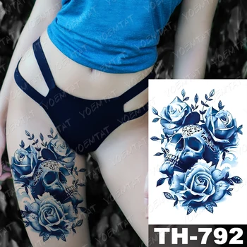 Ред 30 бр./лот тъмната красиво момиче водоустойчив временни татуировки етикети дамски секси мода изкуството на фалшиви татуировки цветя ръка татуировка етикети > Татуировки и боди арт / www.yorkshireclaims.co.uk 11