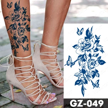Ред Водоустойчив временни татуировки етикети красотата характер цвете нож флаш татуировка женските японски гейша скица боди-арт фалшиви татуировки > Татуировки и боди арт / www.yorkshireclaims.co.uk 11