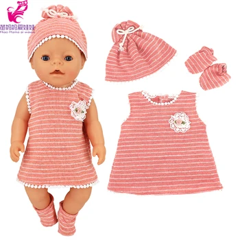 17 инча възстановената детска кукла облекло розов гащеризон с заек за момичета коледен подарък 2
