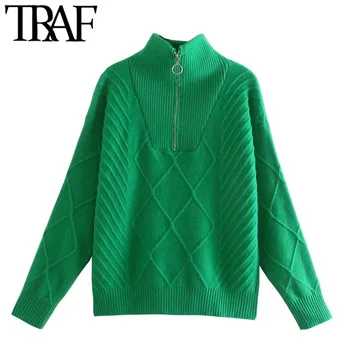 Ред 2021 франция стилове на кашмир Sweaters с дълбоко V-образно деколте дамски плетени калъф за есен-зима шик извънгабаритни пуловери женски топло трико > Пуловер / www.yorkshireclaims.co.uk 11