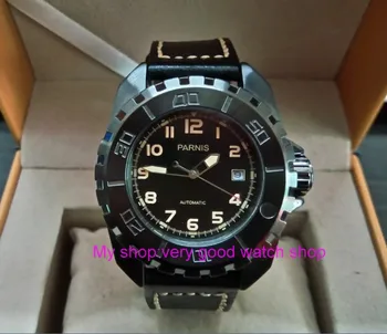 44 ММ Парнис Японски автоматичен механичен механизъм за самостоятелно ликвидация Мъжки часовник Сапфир кристал, светещи луксозни механични часовници 115
