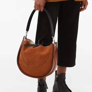 Чанта-месинджър Дамска чанта-кофа на рамото си голям капацитет Реколта matte изкуствена кожа дамска чанта Луксозен дизайнерски bolsos mujer черен 2