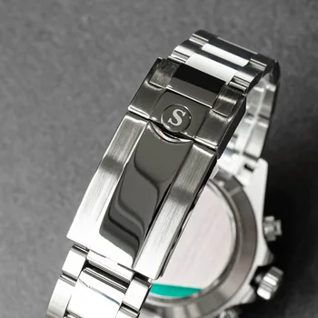 Sugess Panda 7750 Механизъм Автоматичен механичен Хронограф часовник е Водоустойчив Мъжки часовник за гмуркане Керамични bezel Подарък за Ден-Тон 1