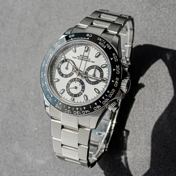 Sugess Panda 7750 Механизъм Автоматичен механичен Хронограф часовник е Водоустойчив Мъжки часовник за гмуркане Керамични bezel Подарък за Ден-Тон 2
