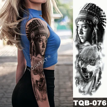 Ред Водоустойчив временен стикер Tattoo скица три вълк-като главата модел животни прехвърляне на вода боди-арт флаш фалшиви татуировки > Татуировки и боди арт / www.yorkshireclaims.co.uk 11