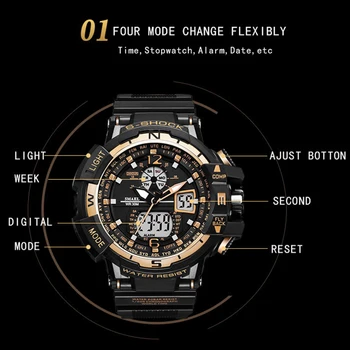 Ред 2021 Pasnew топ марка мъжки часовници модни черни спортни мъжки часовници Led цифров часовник мултифункционален електронен ръчен часовник > Мъжки часовник / www.yorkshireclaims.co.uk 11
