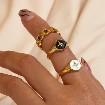 Ред Qmcoco корейското прост пръстен студентски бижута и аксесоари с модерен дизайн регулируем размер на показалеца си пръстен 925 сребърни вечерни украса > Изискани бижута / www.yorkshireclaims.co.uk 11