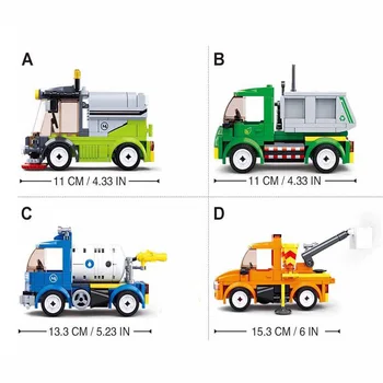 Градски Автомобил Гараж Състезанието На Състезателни Коли На Боклукчийски Камион Модел Автобус Модел Градивните Елементи На Строителни Комплекти Играчки За Деца 1