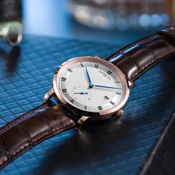 Карнавалните мъжки часовник Швейцария е най-добрата марка на луксозни автоматични механични часовници мъжки часовници от естествена кожа relogio водоустойчив montre 1