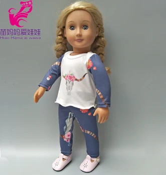 Стоп-моушън Облекло 43 См детска Кукла Еднорог Пижами за 18-инчовата Момичета Аксесоари За Кукольной Дрехи 1
