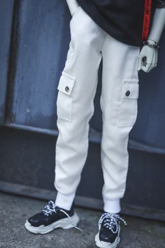 Облекло за кукли BJD подходящ за размера на 1/3 1/4 MSD със свободни бели панталони в уличном стил, аксесоари за кукли 1