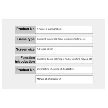 X7 4,3-инчови Преносими Игрови Плейъри Игрова конзола Ностальгическая Класическа видео Игра конзола с двоен разклаща За GBA 8G Вградени 6000 Игри 2