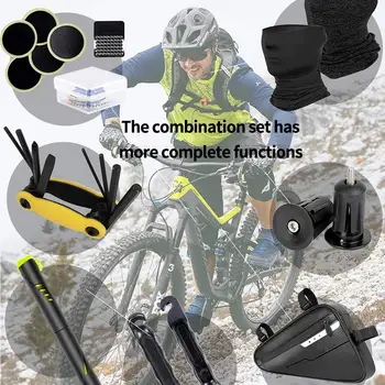 Комплекти инструменти за ремонт на велосипеди Триъгълна чанта Велосипеден Набор от МТБ Аксесоари за велосипеди Многофункционален Инструмент Вътрешна Пластира за гуми, Комплект лостове за гуми