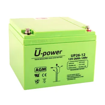 U-Power UP26-12 циклична акумулаторна оловно-кисели батерии 12 26. А за електрически превозни средства, медицински и морски съоръжения, SAI 2