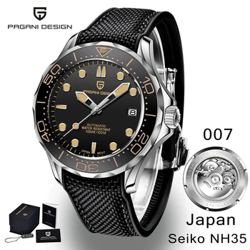 PAGANI ДИЗАЙН на Новия 007 Командир на Мъжки Механични Часовници на Най-добрата Марка Луксозни Часовници за Мъже 100 М Автоматично Водоустойчив Модерен ръчен часовник 1