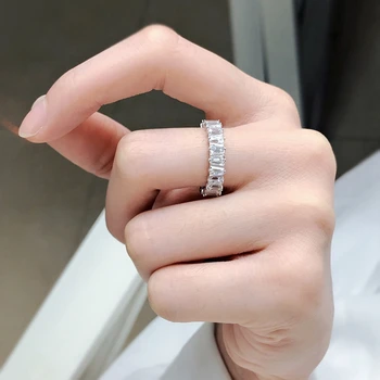 Ред Нов S925 сребро пръстен с естествен изумруд сладък проста класическа овална форма за жени регулируема който отваря пръстен, фини бижута K0165 > Изискани бижута / www.yorkshireclaims.co.uk 11