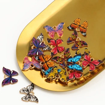 10 бр./лот 22x15 мм Цветни Сладки Окачване-пеперуди Висулка за 