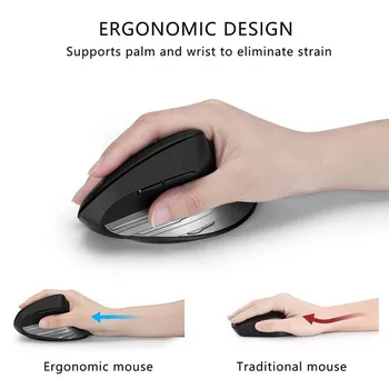 SeenDa Ергономична Безжична Мишка Вертикална Bluetooth мишка с регулируема резолюция от Удобна Мишка 2,4 Грама за вашия Десктоп на лаптопа Mac PC 1
