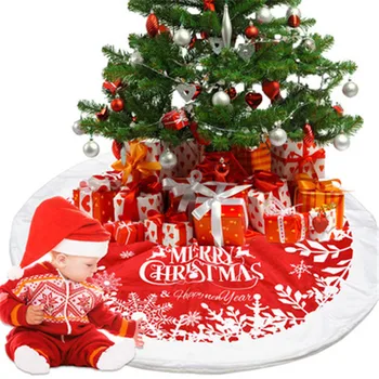Червена Пола за Коледно Супер Мека Кърпа Коледно дърво Килим С Коледа Коледни Украса Украса за Нова Година Навидад Начало Декор 1