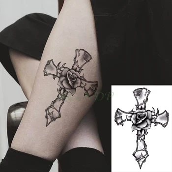 Водоустойчив Временна Татуировка Стикер ins Кръст въже цвят Боди-арт флаш татуировка фалшива татуировка за жени, мъже 1