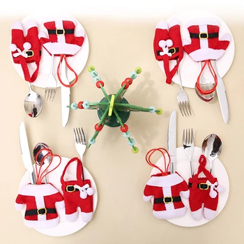 2020 Нови Коледна Украса на Притежателя на Кухненски Съдове Чанта за партита Подарък-Коледна Украса Коледна Украса За Дома на Масата 2