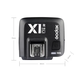 Godox X1R-C X1RC TTL Безжичен Приемник на Спусъка Светкавица за цифрови огледално-рефлексен фотоапарат на Canon, за да предизвика X1C 5.0 2