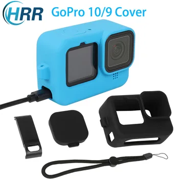 Силиконов Защитен Калъф за GoPro Hero 10 9 С Акумулаторна Капак, Странични Врати за Комплект Аксесоари за екшън камери Hero9 Hero10 2