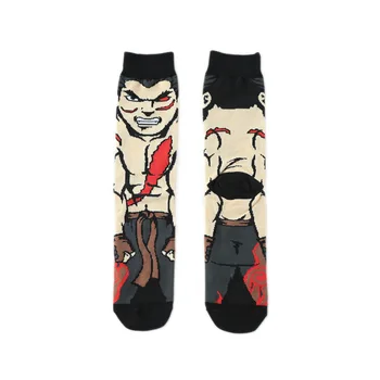 Човек Аниме Плетене на Хип-хоп Жените Чорапи Карикатура Високо Качество на Шевни Модел Смешни Ежедневни улични памучни Чорапи за скейтборд 1