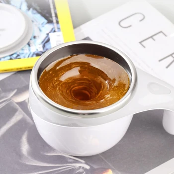 Мързелива автоматична чаша за смесване с магнитна чаша, електрическа въртяща се чаша за кафе с мляко, преносими домакински съдове за пиене 1