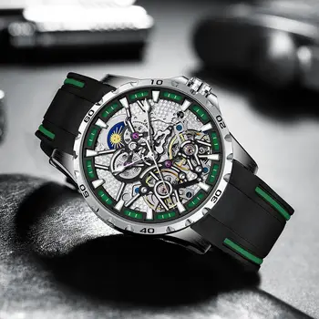 Оригинални оригинални мъжки механични часовници с двойно турбийоном, напълно автоматични часовници 2021 г., нов известна марка, модни кухи МЪЖКИ ЧАСОВНИК 2