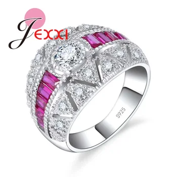 Ред Fanqieliu четири цвята кристал дърво бижута-годежни пръстени за момичета реколта копчета за регулиране сребро 925 пръстен за жени Fql21230 > Изискани бижута / www.yorkshireclaims.co.uk 11