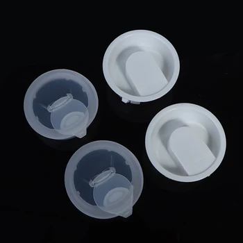 2 елемента Бяло Стъкло Капак Гарафа с Топла/Студена Вода, Капак От Хранително-Пластмаса със Защита От Прах Херметични Капачки, Тапи за Стъклена Кана за Бистро 1