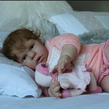 Ред Нов прием на 60 см възстановената бонека дете Princess кукла с дълга руса коса новородени силиконови кукли, играчки за подарък Gilr детски подарък > Кукли и аксесоари / www.yorkshireclaims.co.uk 11