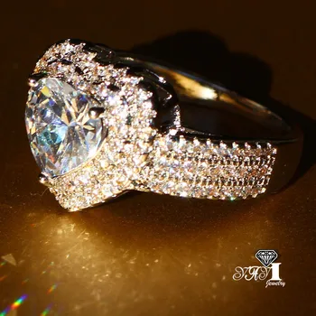 YaYI Модни дамски бижута Розов скъпоценен камък Циркон CZ Щампа S925 Сребърен Цвят Сватба Сватбени Женски Халки Подарък пръстен с доставка 2