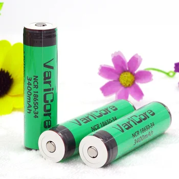 Защитена Варикором оригинална акумулаторна литиево-йонна батерия 18650 NCR18650-34 3400 mah с печатна платка 3,7 На батерии За фенерче 2