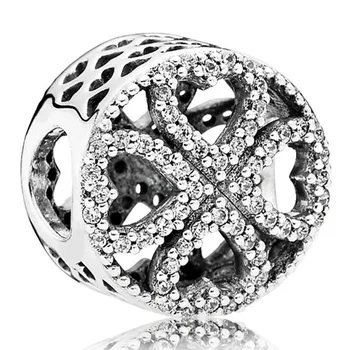 Ред 925 сребро кръгла топка цвете звезда чар мъниста направи си сам гривна е подходяща за пандора висулка сватба бижута за жени > Изискани бижута / www.yorkshireclaims.co.uk 11
