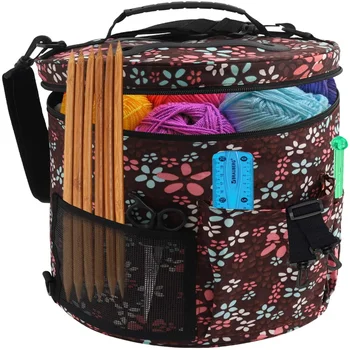 Плетене чанта Голям Вязаная Вълнена прежда Чанта За съхранение на Преносими Аксесоари за плетене на една Чанта за съхранение на Вълна чанти Шевни Инструменти Аксесоари 2