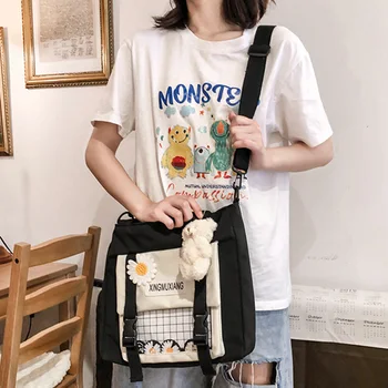 Дамски чанта на рамото Ежедневна чанта с Голям Капацитет през рамо Чанта за пазаруване Симпатична чанта за книги за момичета Ученически чанти
