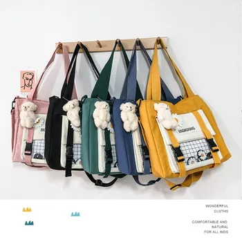 Дамски чанта на рамото Ежедневна чанта с Голям Капацитет през рамо Чанта за пазаруване Симпатична чанта за книги за момичета Ученически чанти 2