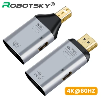 4K USB C до DP/HDMI-съвместим/мини-кабел DP Тип C за HDMI Адаптер Thunderbolt 3 за MacBook Pro Samsung S20 4K UHD USB-C 1